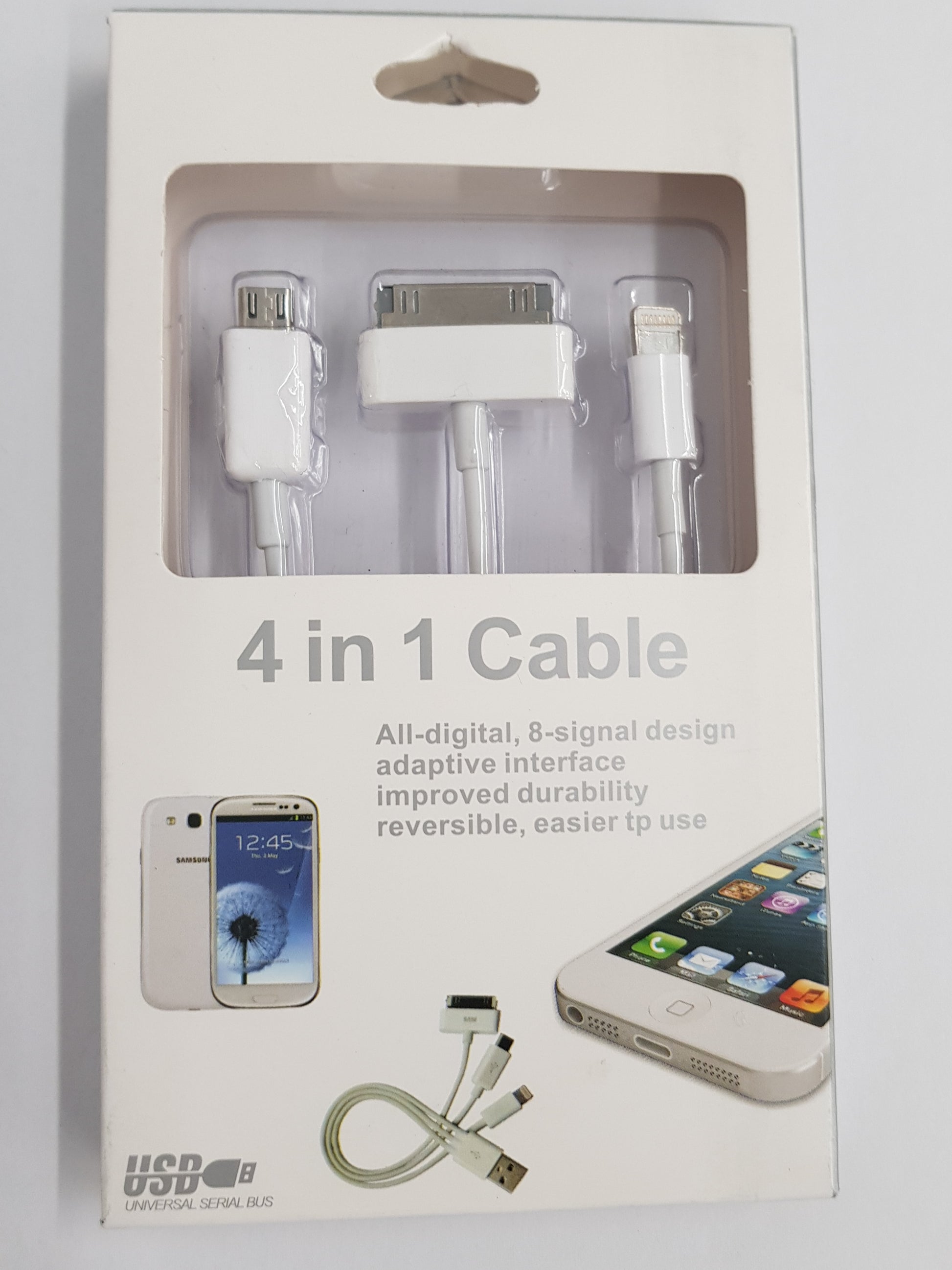 4 in 1 Data &amp; Charging Micro Usb Cable